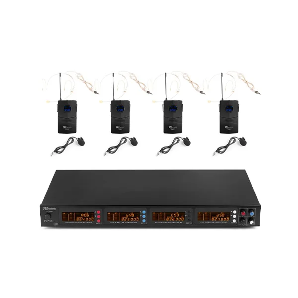 Alquiler Set de 4 Micrófonos Inalámbricos de Diadema Power Dynamics